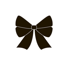 black bow vector icon