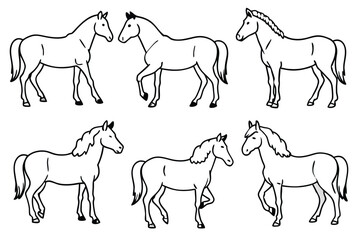 Horse line art illustration Design Concepts