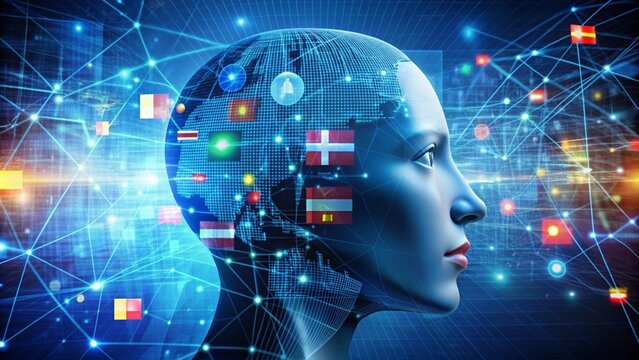 Professional AI Language Translation Image for Business Use
