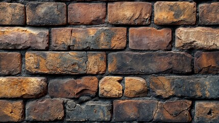 Textured Rustic Brick Wall, Perfect for Background and Design Projects