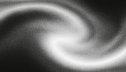 Black, White, and Gray Grainy Noisy Background with Abstract Swirl Texture, Ideal for Banner Posters and Dynamic Backdrops