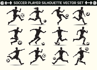 Soccer Player Silhouette Vector Illustration