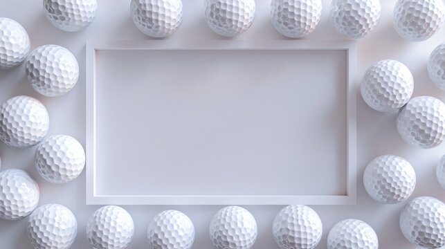 Vertical or horizontal golf ball frame with 5x7 cutout work path