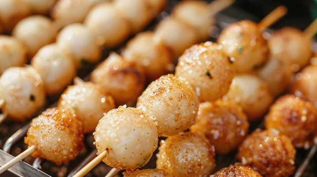 Close up of fishballs a beloved Filipino street food and snack