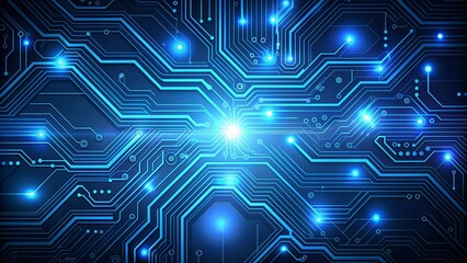 Thin Circuit Trace Lines on Dark Tech Background Featuring Intricate Design and Modern Digital Aesthetics for Advanced Technology and Futuristic Applications