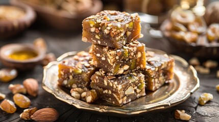 Khajur dry fruit barfi also known as khajur pak is a popular sweet The calorie content of dates is comparable to that of dried fruits such as raisins and walnuts Most of the calories come
