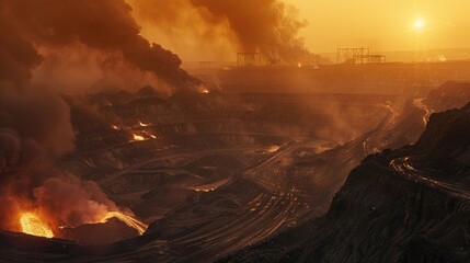 Explosive operations in open pit coal mining sector