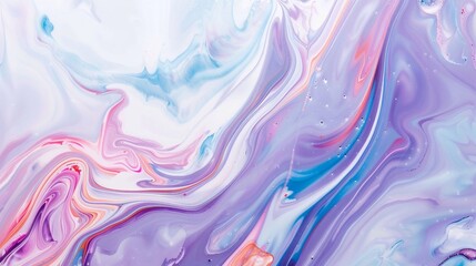 Fototapeta premium Sfondo dai colori acrilici chiari, effetto liquido e fluttante. Pittura liquida astratta