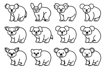 Koala line art illustration Design Concepts