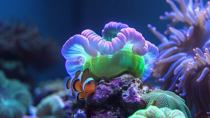 Obraz premium Meduse colorate di grandi dimensioni sul fondale marino