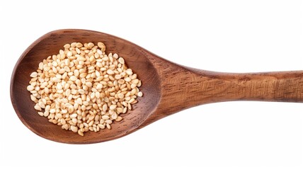 Close-up of Organic White Sesame seeds (Sesamum indicum) or white Til with shell in white ceramic bowl with the gradient background of White Sesame seeds. Close-up of Organic White Sesame seed
