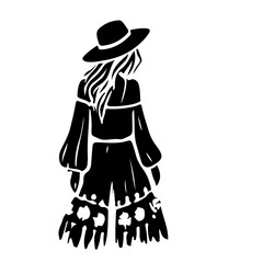 Stylish Women Silhouettes in Modern and Classic Outfits