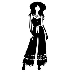 Stylish Women Silhouettes in Modern and Classic Outfits