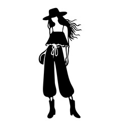 Stylish Women Silhouettes in Modern and Classic Outfits