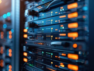 Secure Network Monitoring: Analyzing Traffic in Server Room with Ethereal Blend Mode Network Monitor Backdrop