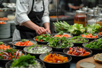 Obraz premium Salad Garnish on Plate of Food