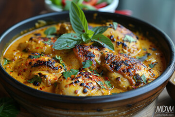 Thai Coconut Curry Roasted Chicken Dish