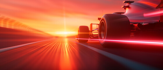Closeup of the F1 car s rear wing, capturing the complex contours and adjustments, F1 car, downforce technology