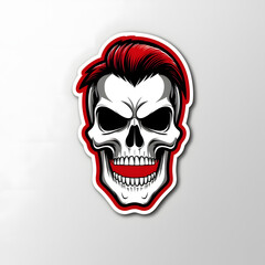 skull sticker with undercut
