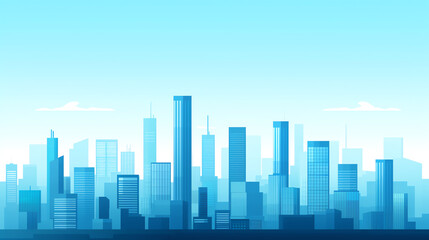 Fototapeta premium Flat design of city skyline with industrial areas, top view, urban theme