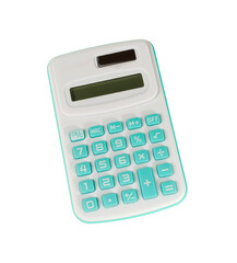 Calculator isolated on a blank background cutout.