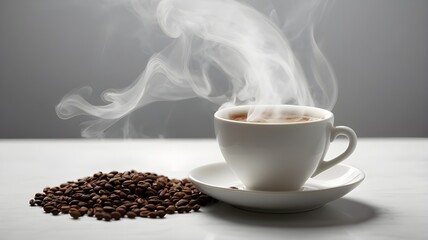 cup of coffee with smoke