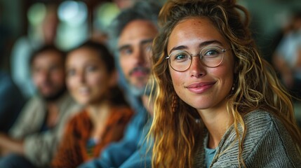 Group Therapy Session With Participants Engaged and Smiling