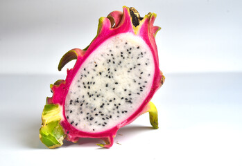 dragon fruit on white background