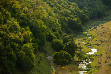 landscape and beautiful green nature in the Republic of Moldova, a small friendly country in Eastern Europe.
