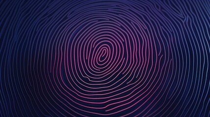 A purple and red fingerprint with a blue background