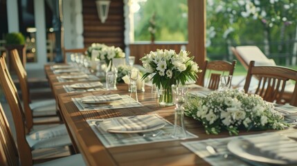 A stunning arrangement of flowers in various vases accompanied by candles, creating a warm and inviting atmosphere for a special occasion.