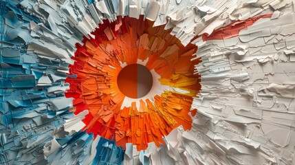 Innovative Big Data Technology and Cyber Security Concept in Vibrant Paper Art Style