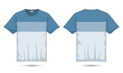 Fototapeta premium Trendy short sleeve t-shirt mockup front and back view