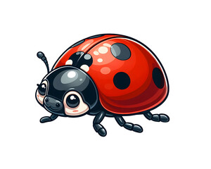 Obraz premium ladybug vector 3d illustration design isolated on a transparent background