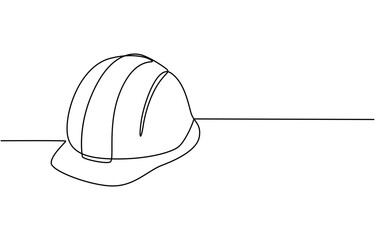 Single continuous line drawing of labor minimalist concept. Banner and logo for labor days. simple line, Labor Day doodle art design hand outline building. pro vector.