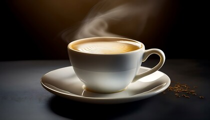 Obraz premium Steaming Coffee Cup