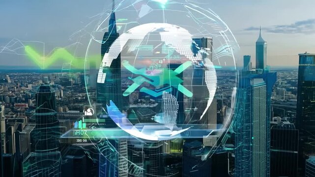 High-speed 5G internet and cloud computing are key elements of the modern economy, enabling efficient data storage and synchronization.