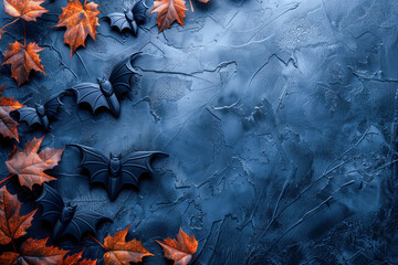 Top view halloween concept with copy space