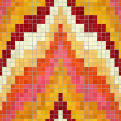 Fototapeta premium Mosaic tiles decorative background, seamless repeating vector pattern template for wallpaper, background, wood print, metal print, plastic print, glass print, decor