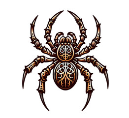 Obraz premium spider vector illustration design isolated on a transparent background