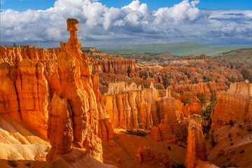 Thor's Hammer in Bryce Canyon National Park,Utah. The park features a collection of giant natural...
