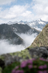 awesome scenery in Stubai Alps in Austria