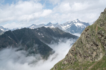 awesome scenery in Stubai Alps in Austria