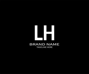 LH letter logo design on black background. LH creative initials letter logo concept. LH unique design