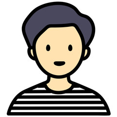 Avatar people black minimal with color