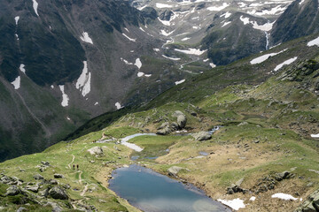 green valley with lakes in Tyrol