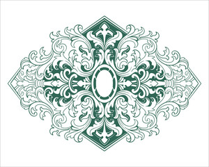 Baroque engraved. Victorian floral ornamental borders, vintage decorative frame elements. Vector illustration royal set for wedding invitation and greeting cards, ornaments romantic invitations