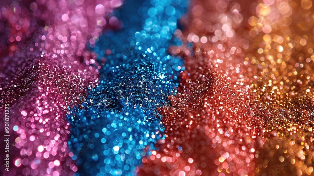 Aufkleber a colorful background with a hazy rainbow image