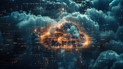 Obraz premium Discovering Hybrid Cloud Computing Innovations Technology Today
