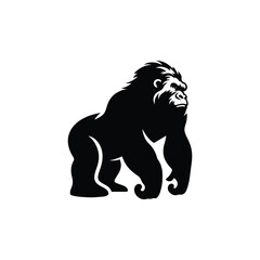 Majestic Might Gorilla Vector Silhouette